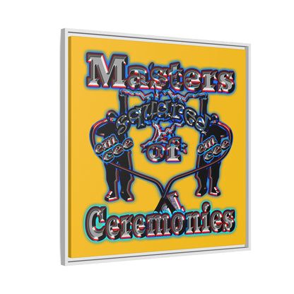 em cee squared - framed canvas art (yellow)