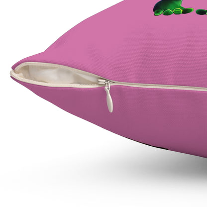 I don't care that your grey - Spun Polyester Square Pillow - (light pink)