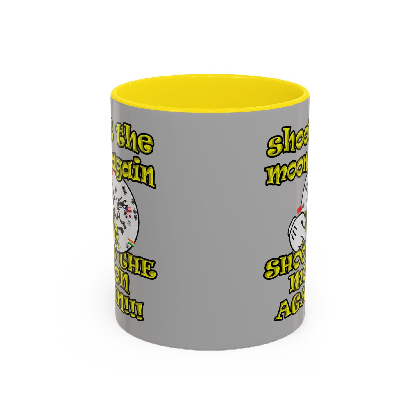 shoot the moon again - Accent Mug (light grey)