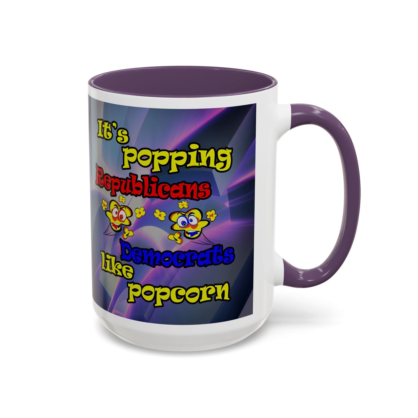 popping like popcorn - Accent Mug (grey-pink wave)