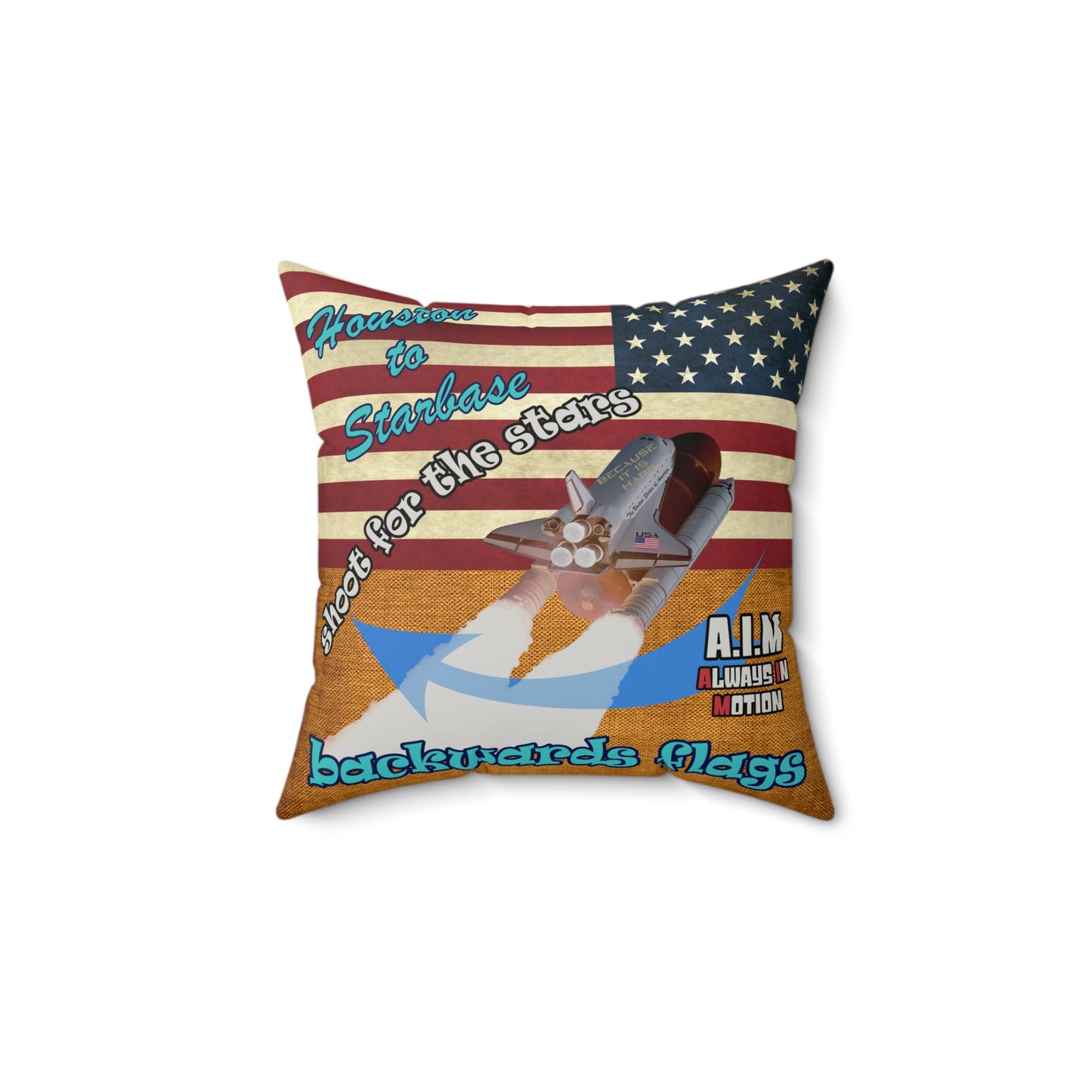shoot for the stars - Faux Suede Square Pillow - (dichromatic brown papyrus)