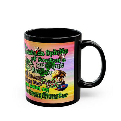christmas spirits of boston - Black Mug (color blur)