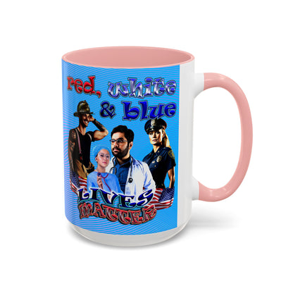 rw&b lives matter - Accent Mug (light blue-purple wave)