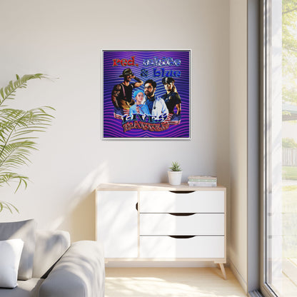 rw&b lives matter - framed canvas art (purple wave)