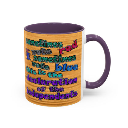 declaration of the independents - Accent Mug (butterscotch wood finish)