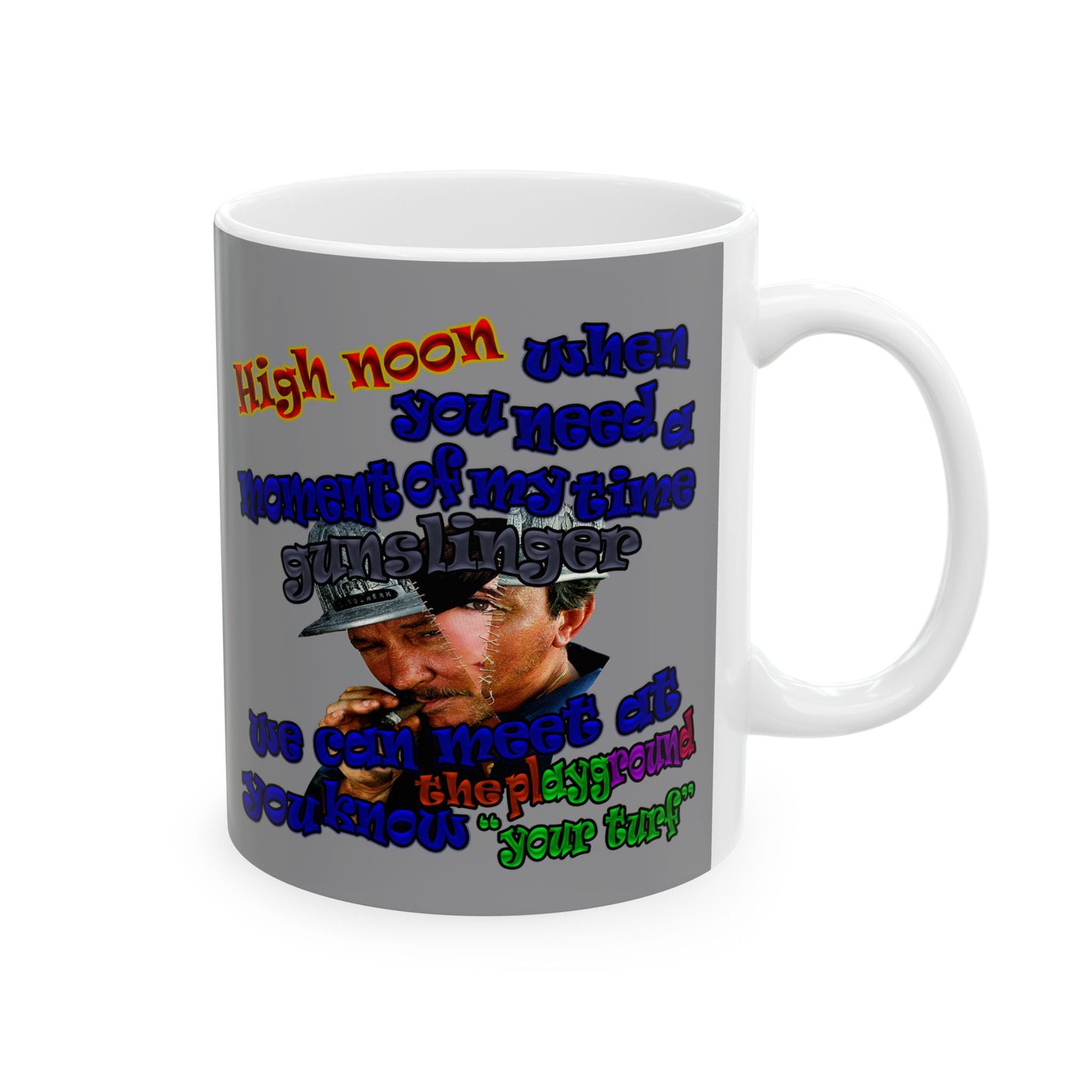 high noon - White Mug (grey)