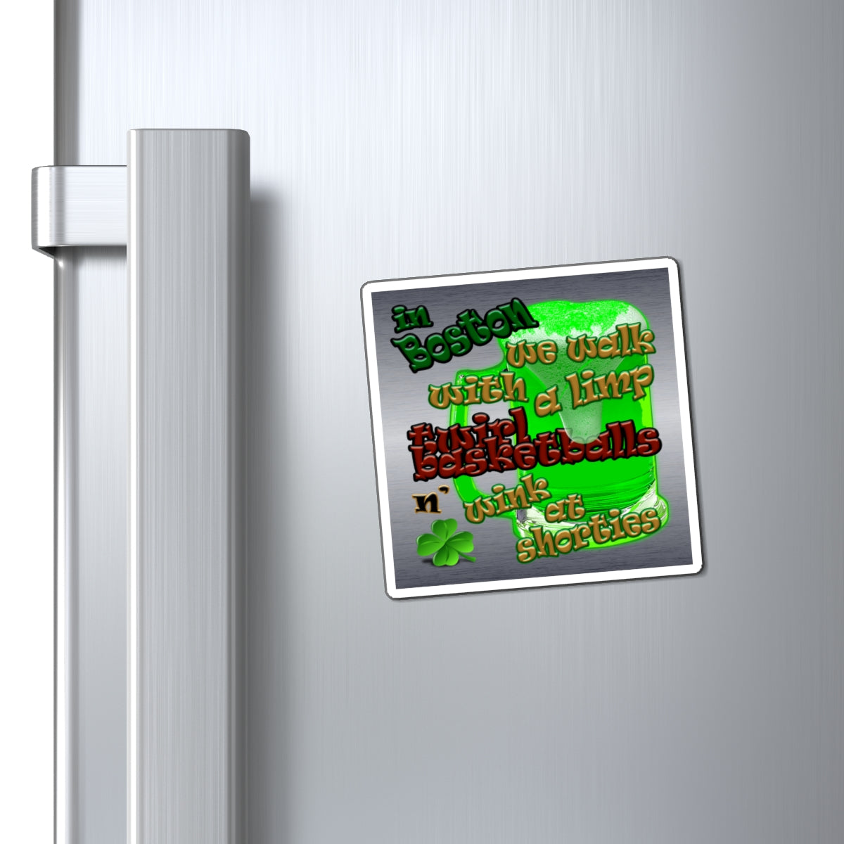celtics logo - Magnets - (brushed nickel)
