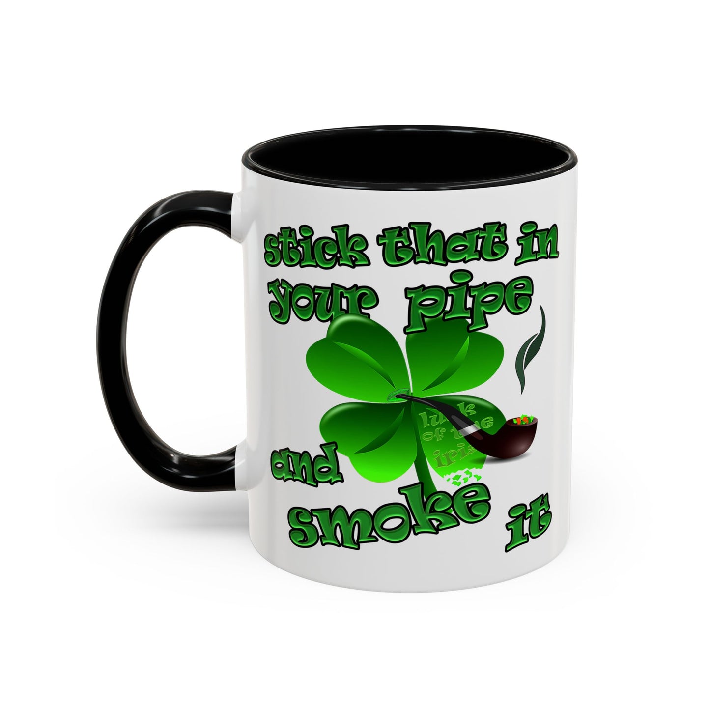 celtics logo - Accent Mug (white)
