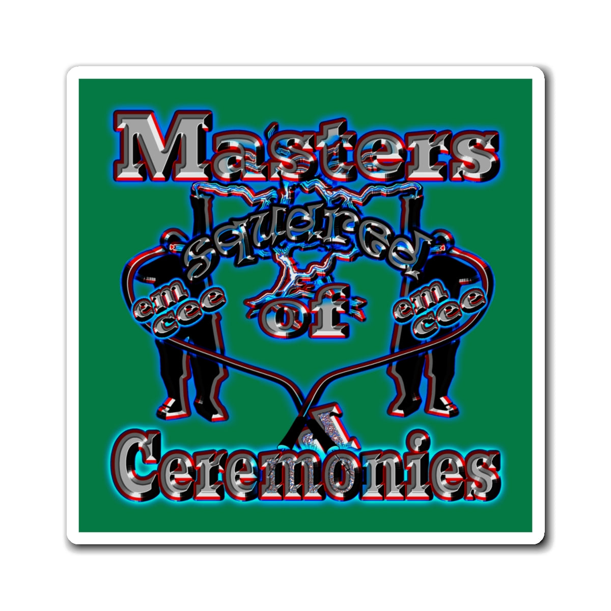 em cee squared - Magnets - (dark green)