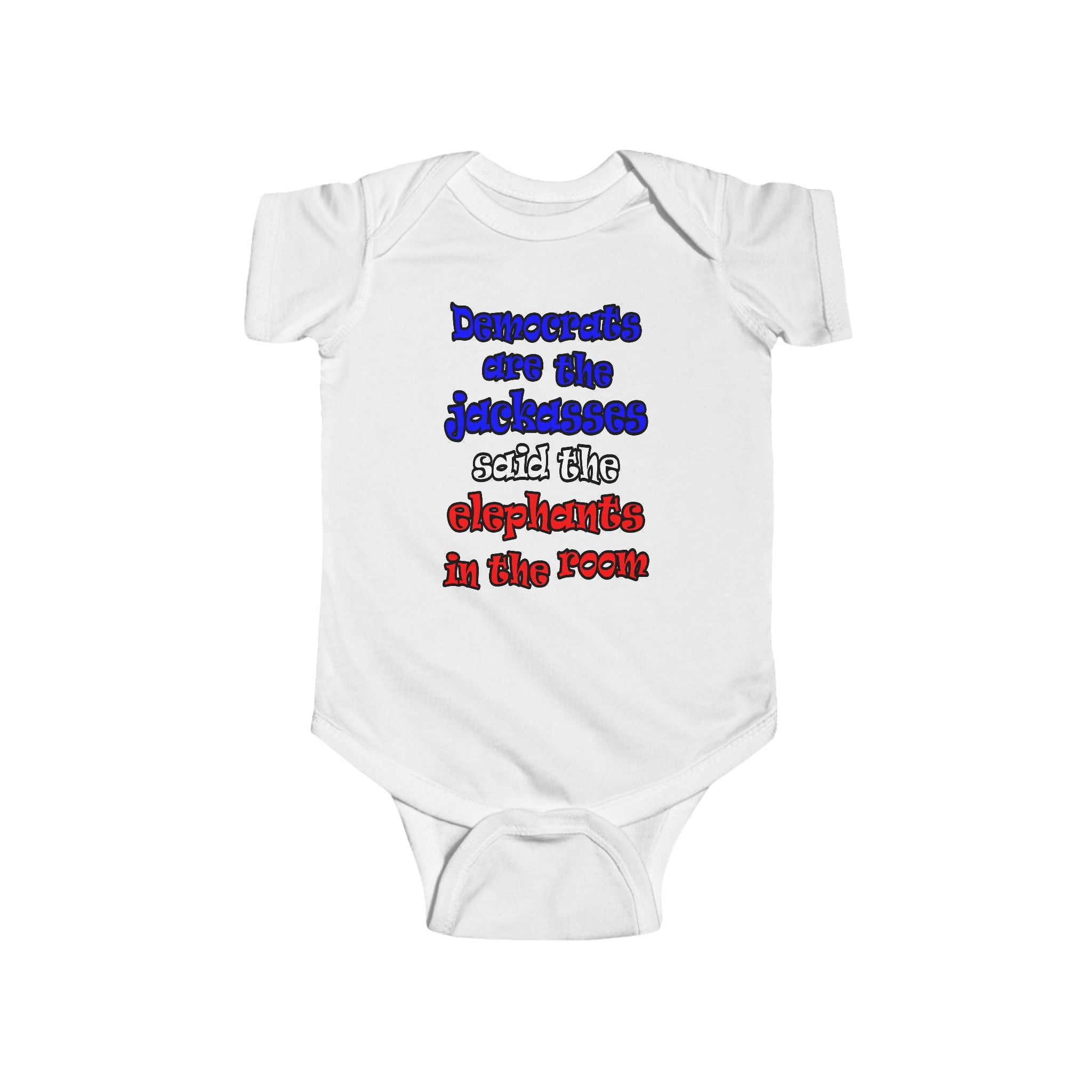 donkeys and elephants - Infant Fine Jersey Bodysuit