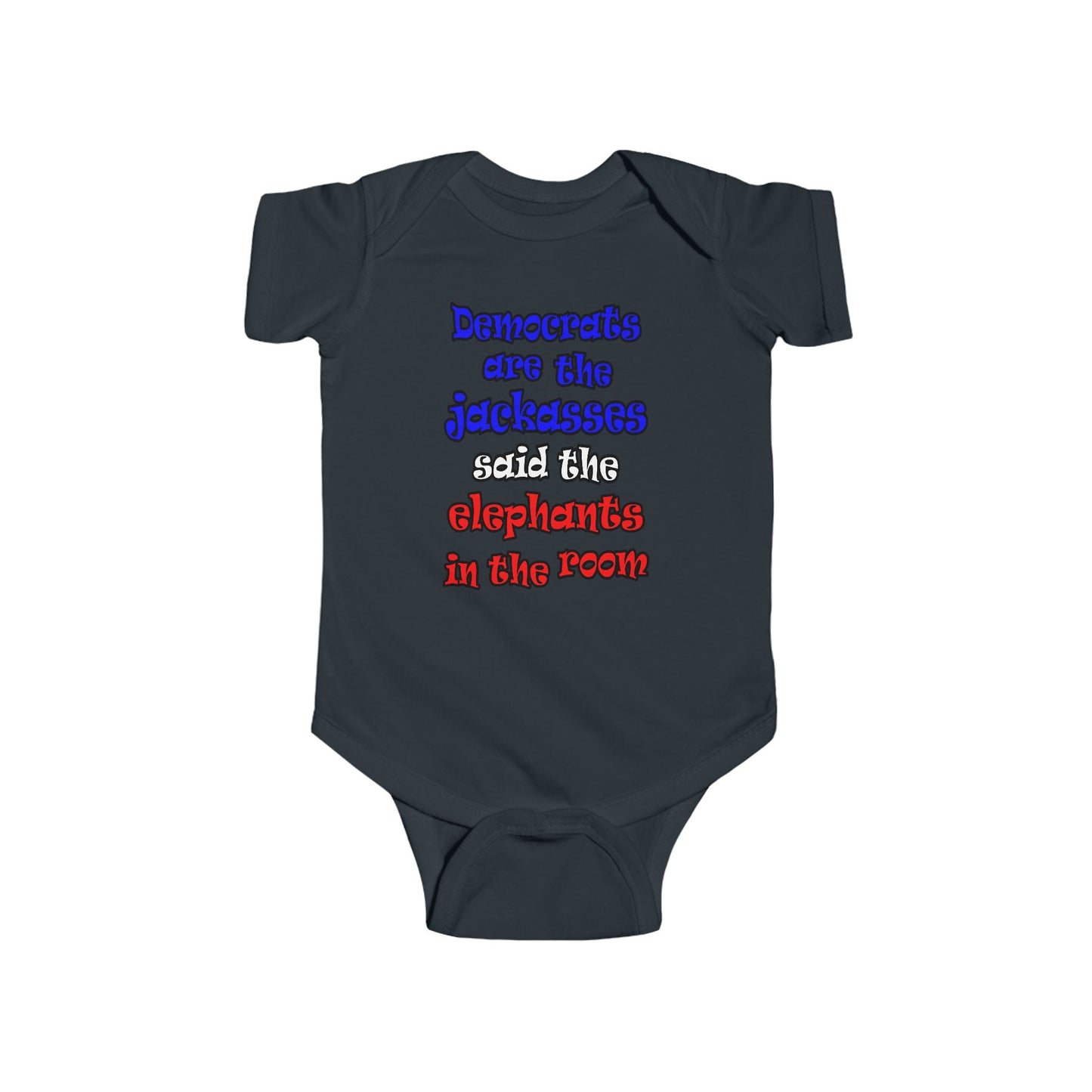 donkeys and elephants - Infant Fine Jersey Bodysuit