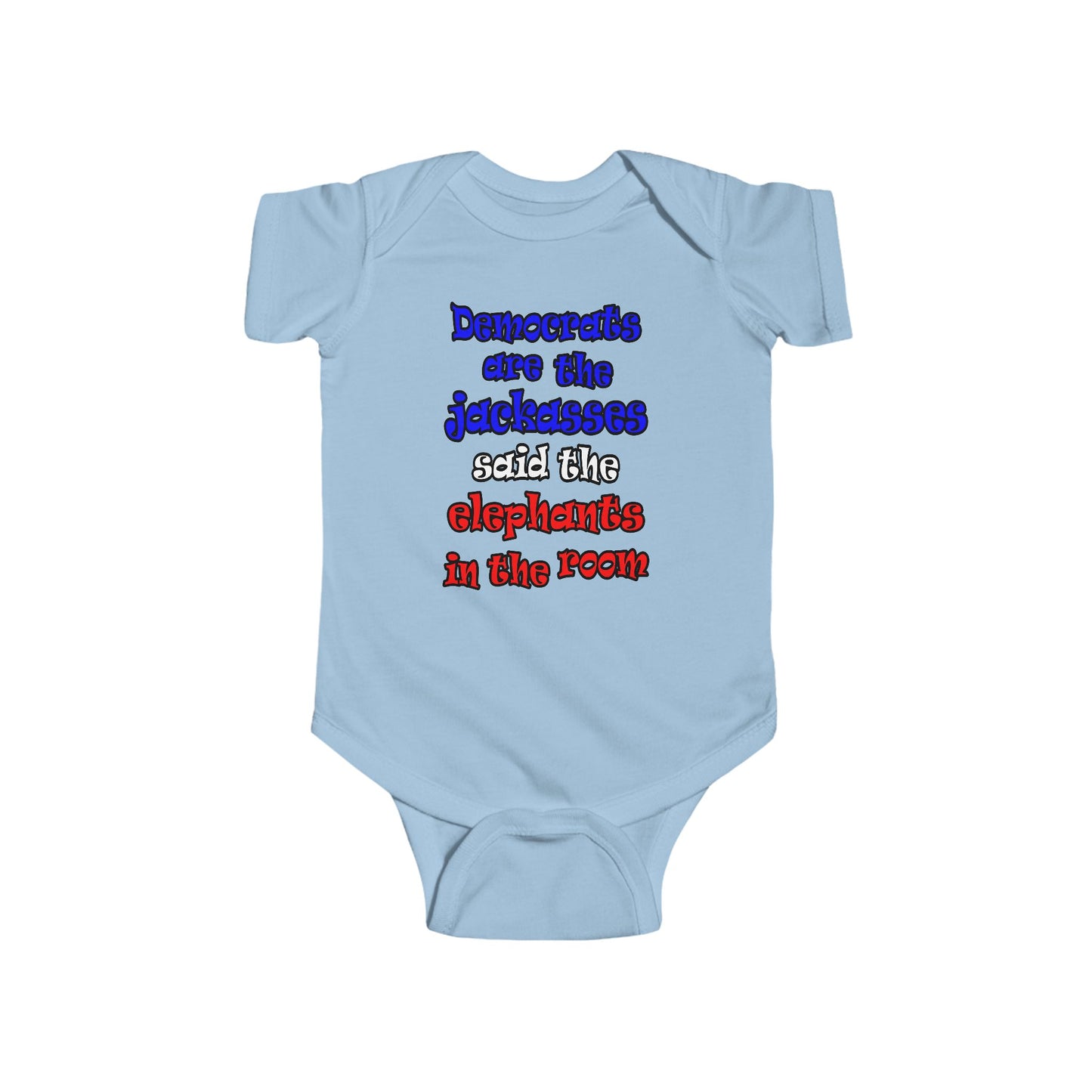 donkeys and elephants - Infant Fine Jersey Bodysuit