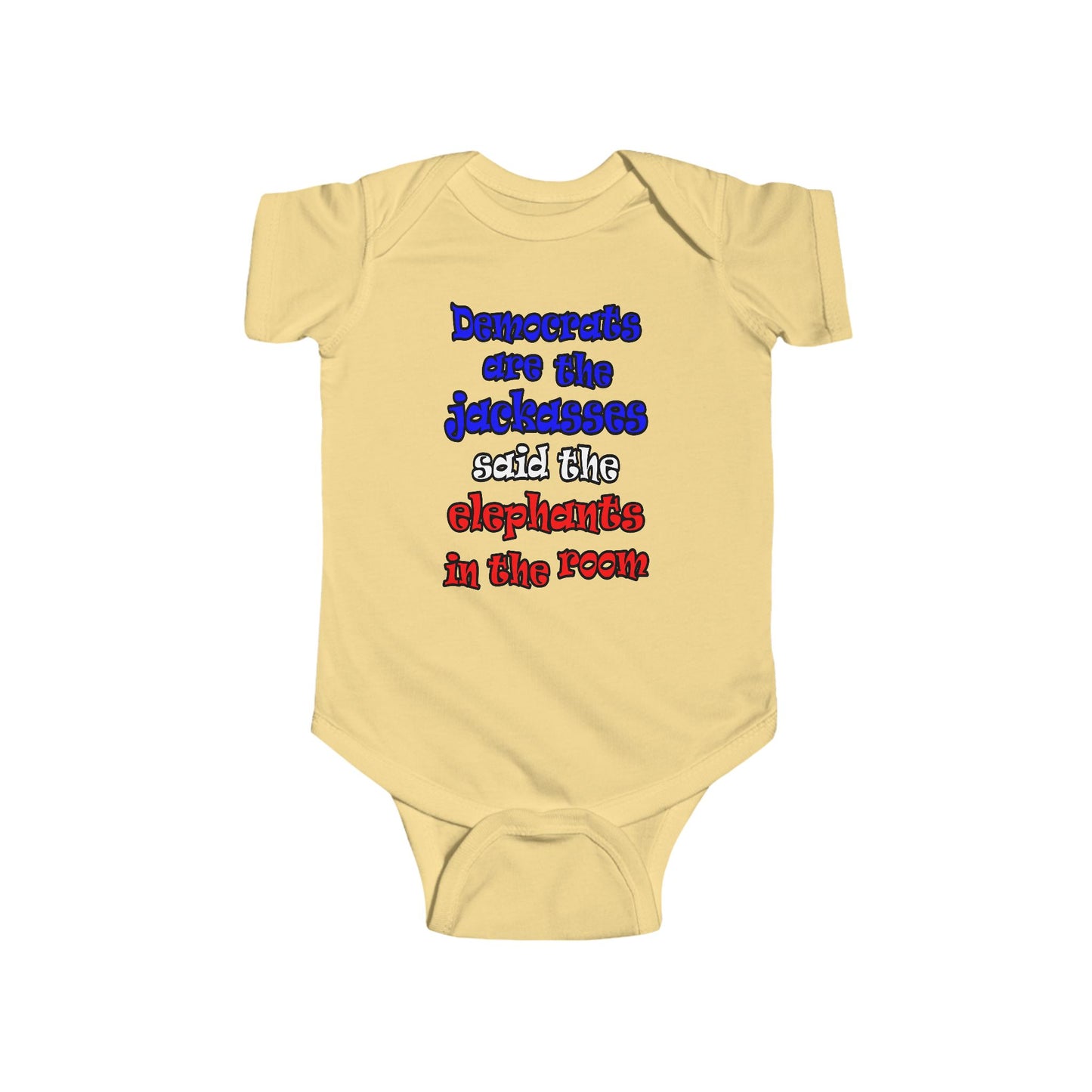donkeys and elephants - Infant Fine Jersey Bodysuit