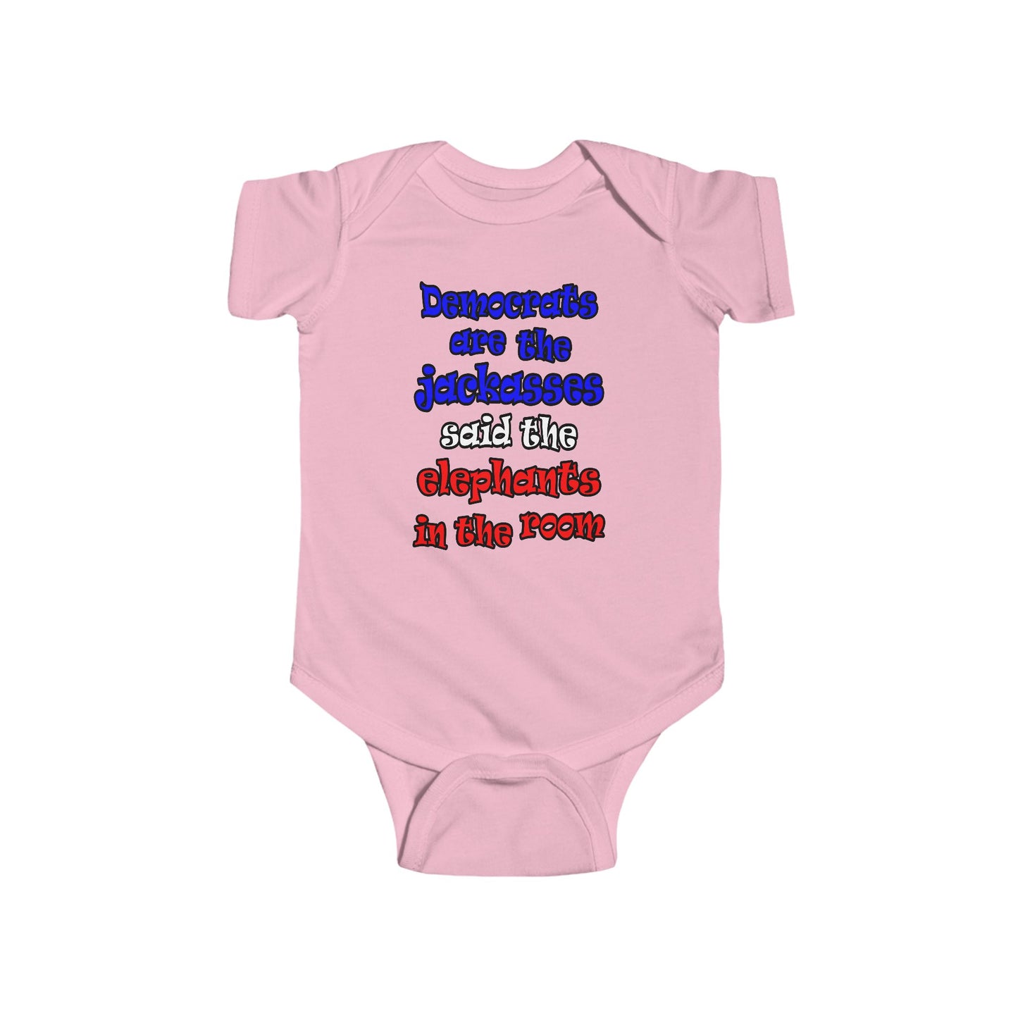 donkeys and elephants - Infant Fine Jersey Bodysuit