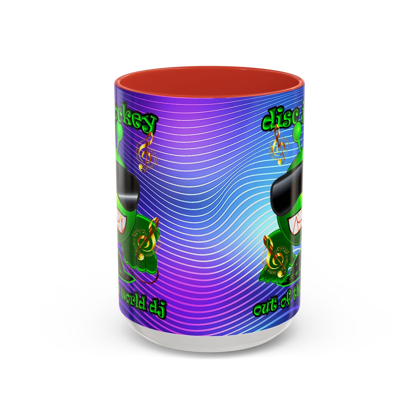 disc jockey - Accent Mug (purple wave)