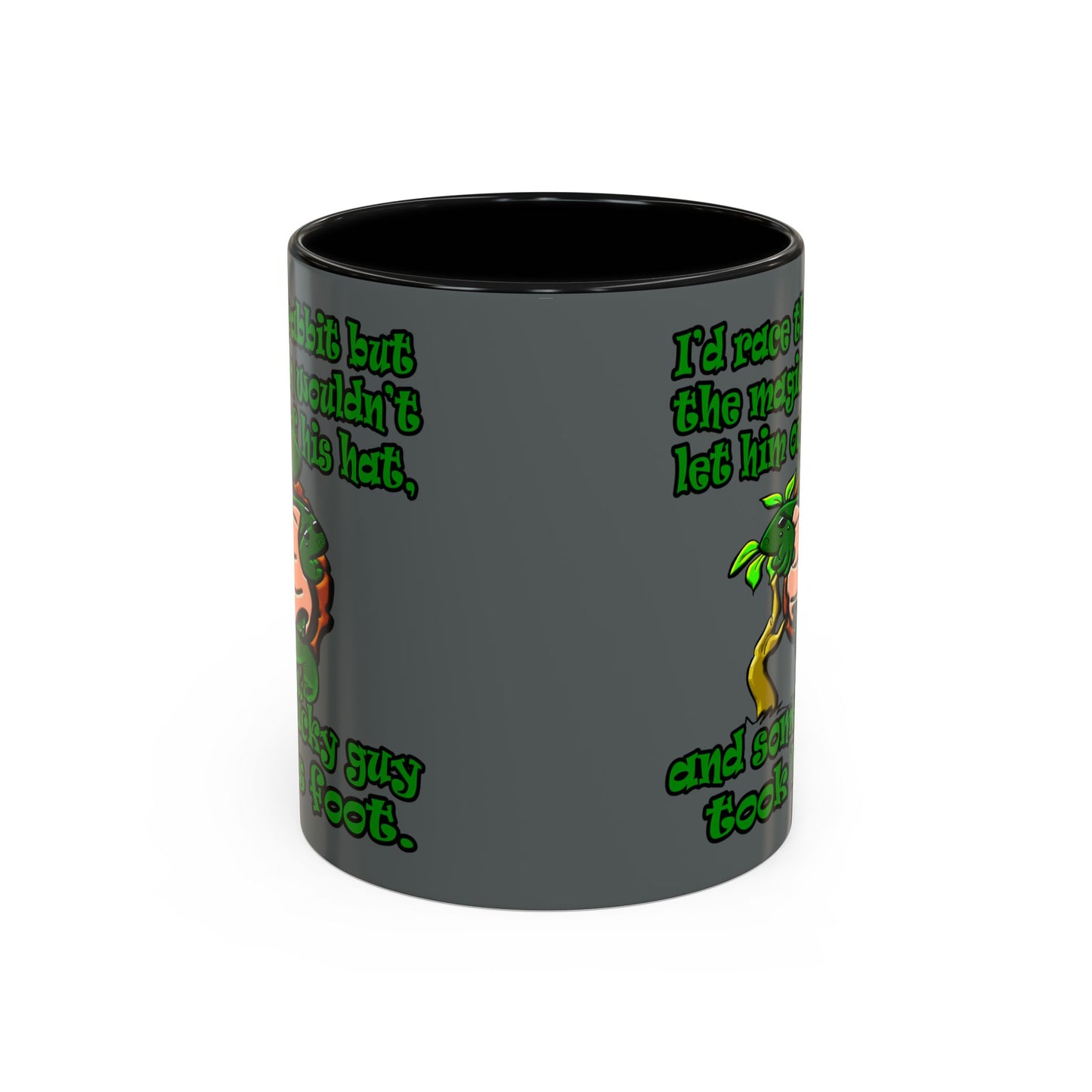 turtle race - Accent Mug (dark grey)