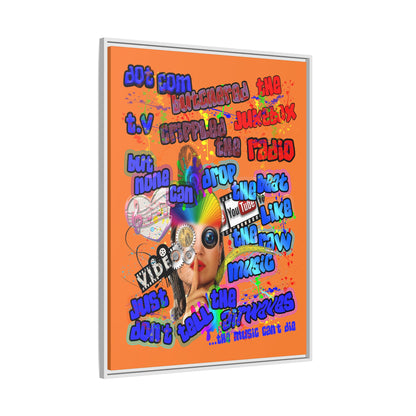 drop the beat - framed canvas art (crusta)