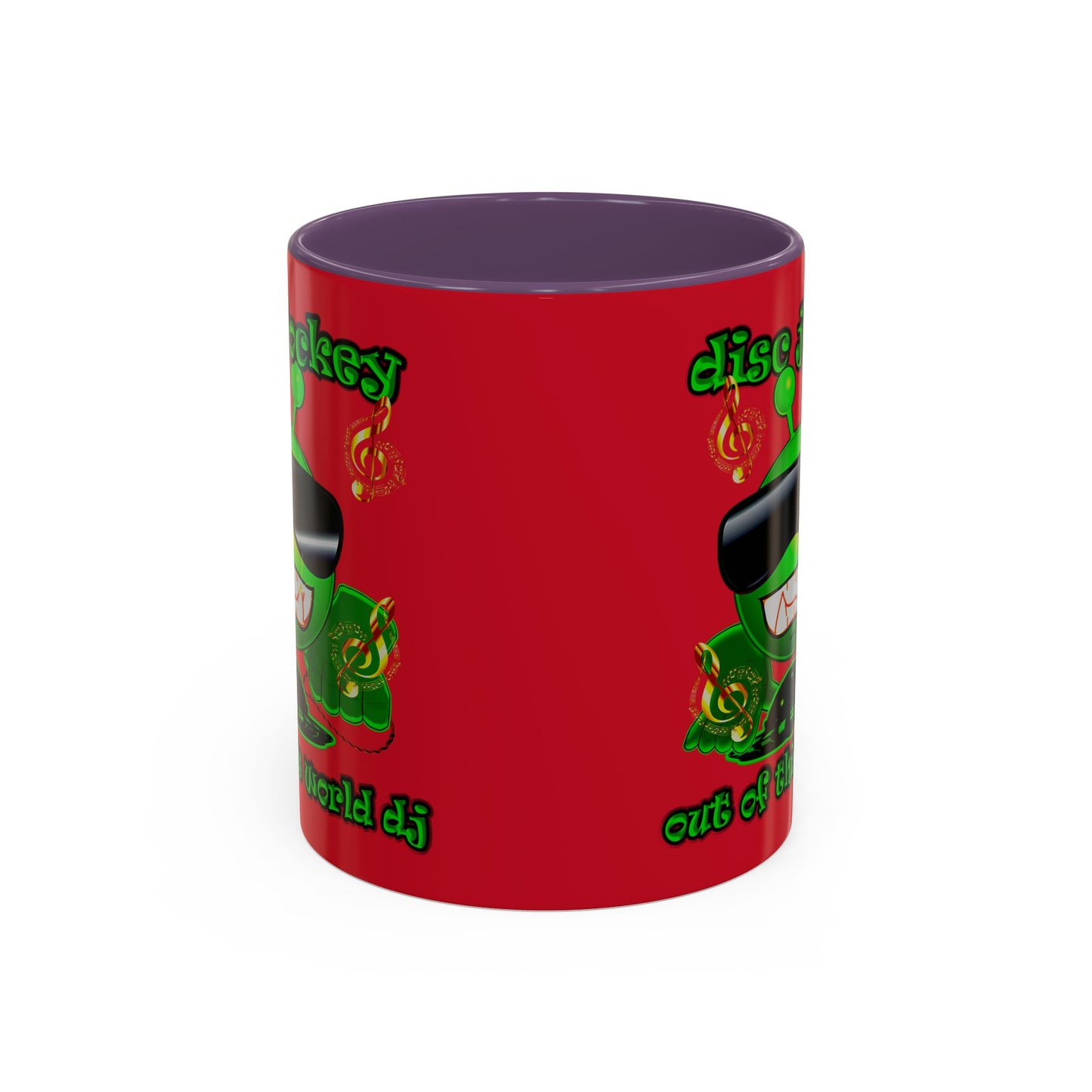 disc jockey - Accent Mug (dark red)