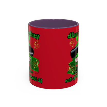 disc jockey - Accent Mug (dark red)