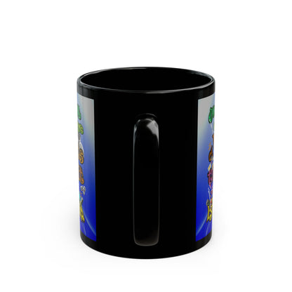 the bum's shit - Black Mug (blue-white wave)