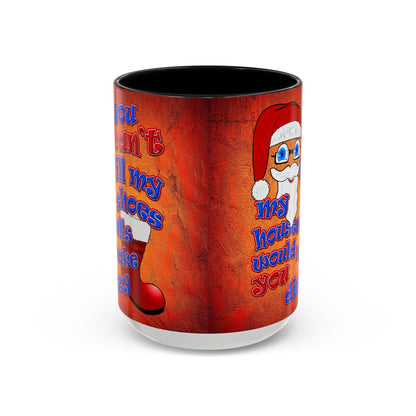 santa's shoes - Accent Mug (burnt orange)