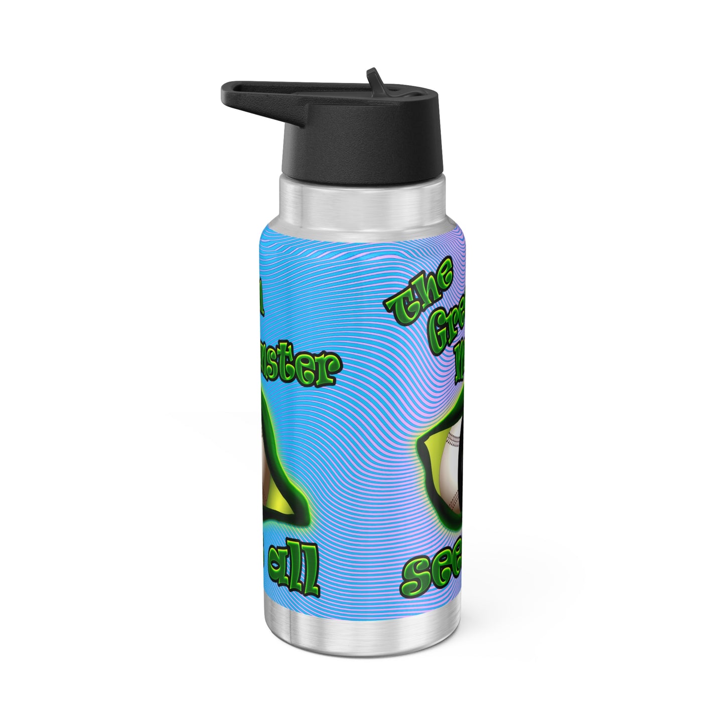 green monster - Gator Tumbler, 32oz  (light blue-purple wave)