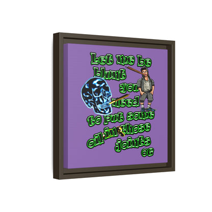 og - framed canvas art (light purple)