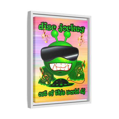 disc jockey - framed canvas art (color blur)