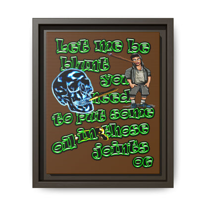 og - framed canvas art (brown)