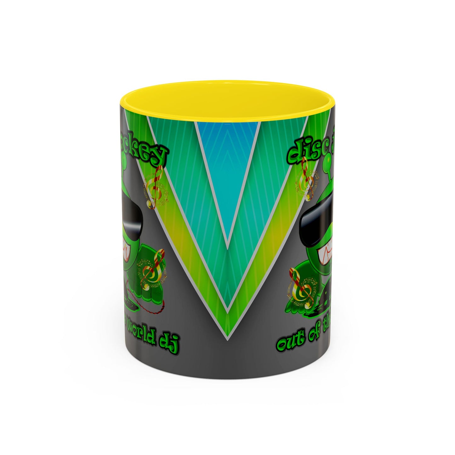 disc jockey - Accent Mug (rainbow split)