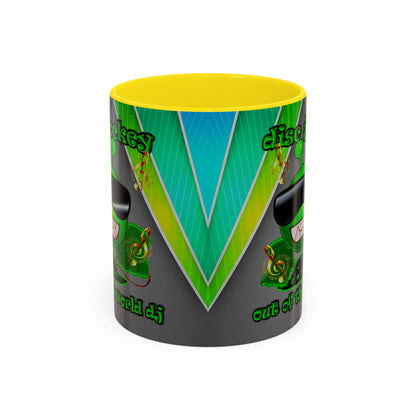 disc jockey - Accent Mug (rainbow split)