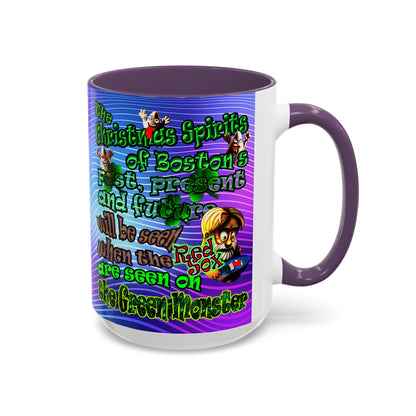 christmas spirits of boston - Accent Mug (purple wave)