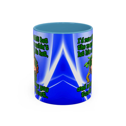 turtle race - Accent Mug (blue-white wave)