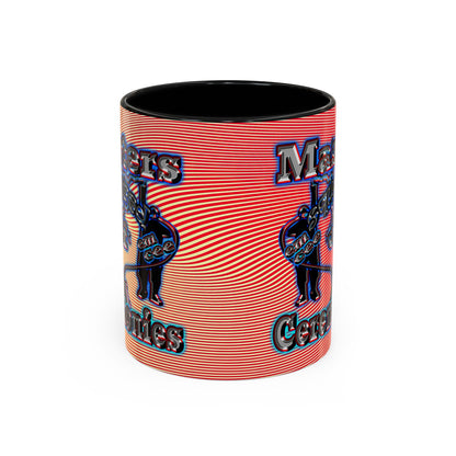 em cee squared - Accent Mug (yellow-orange wave)