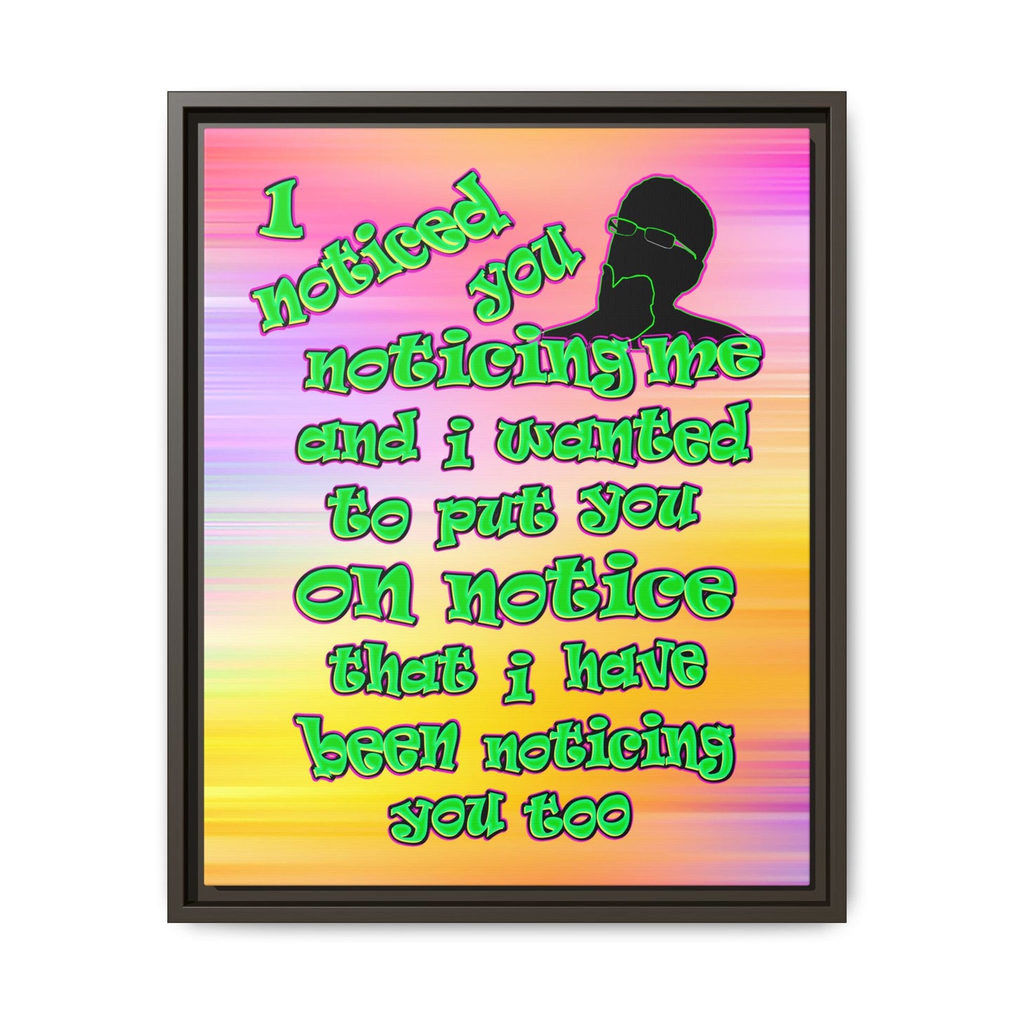 noticed you noticing - framed canvas art (color blur)