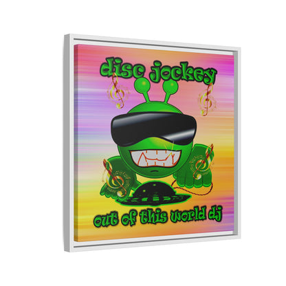 disc jockey - framed canvas art (color blur)