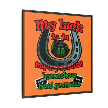 my luck - framed canvas art (crusta)