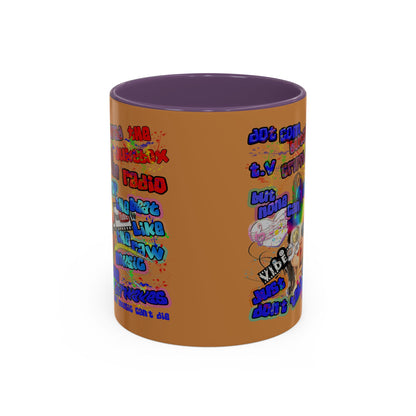 drop the beat - Accent Mug (light brown)