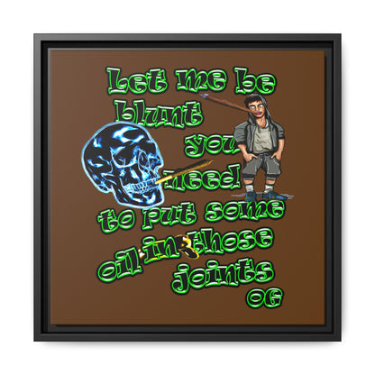 og - framed canvas art (brown)
