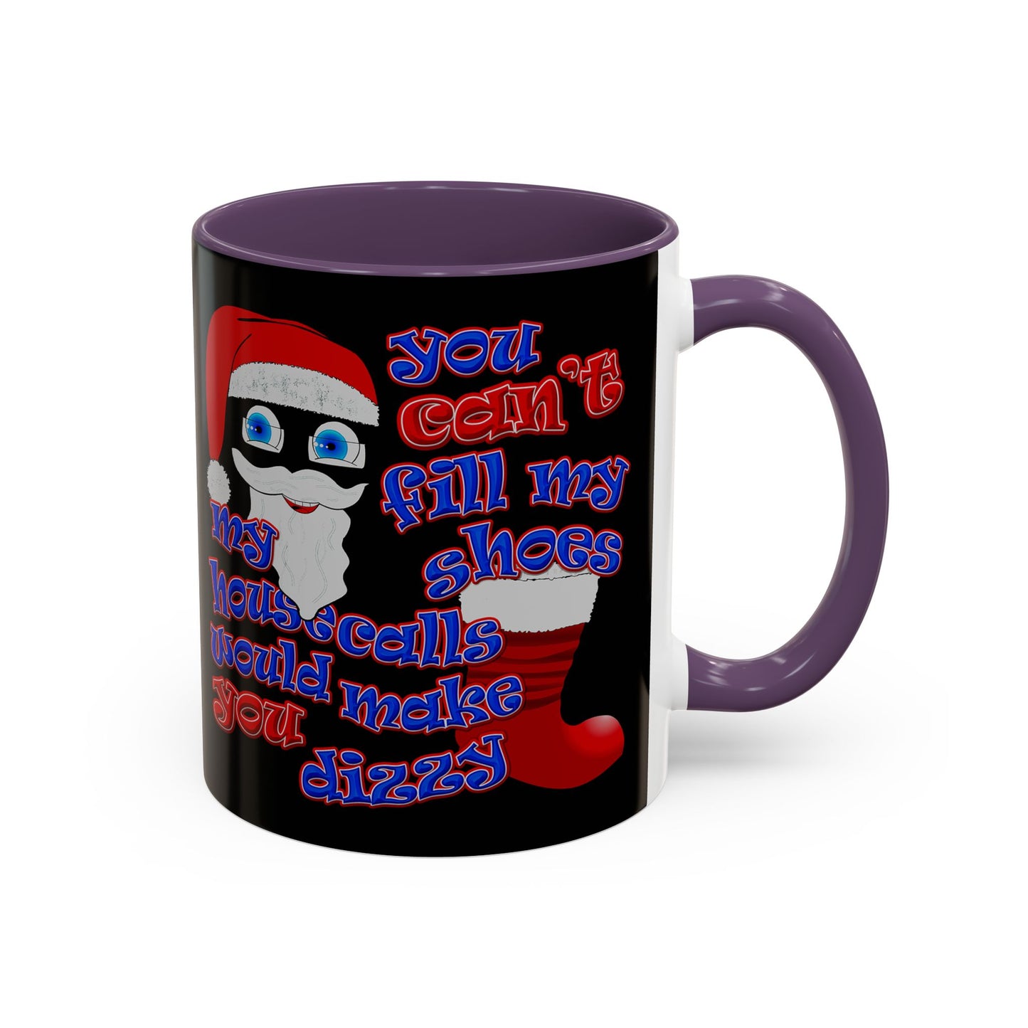 santa's shoes - Accent Mug (black)