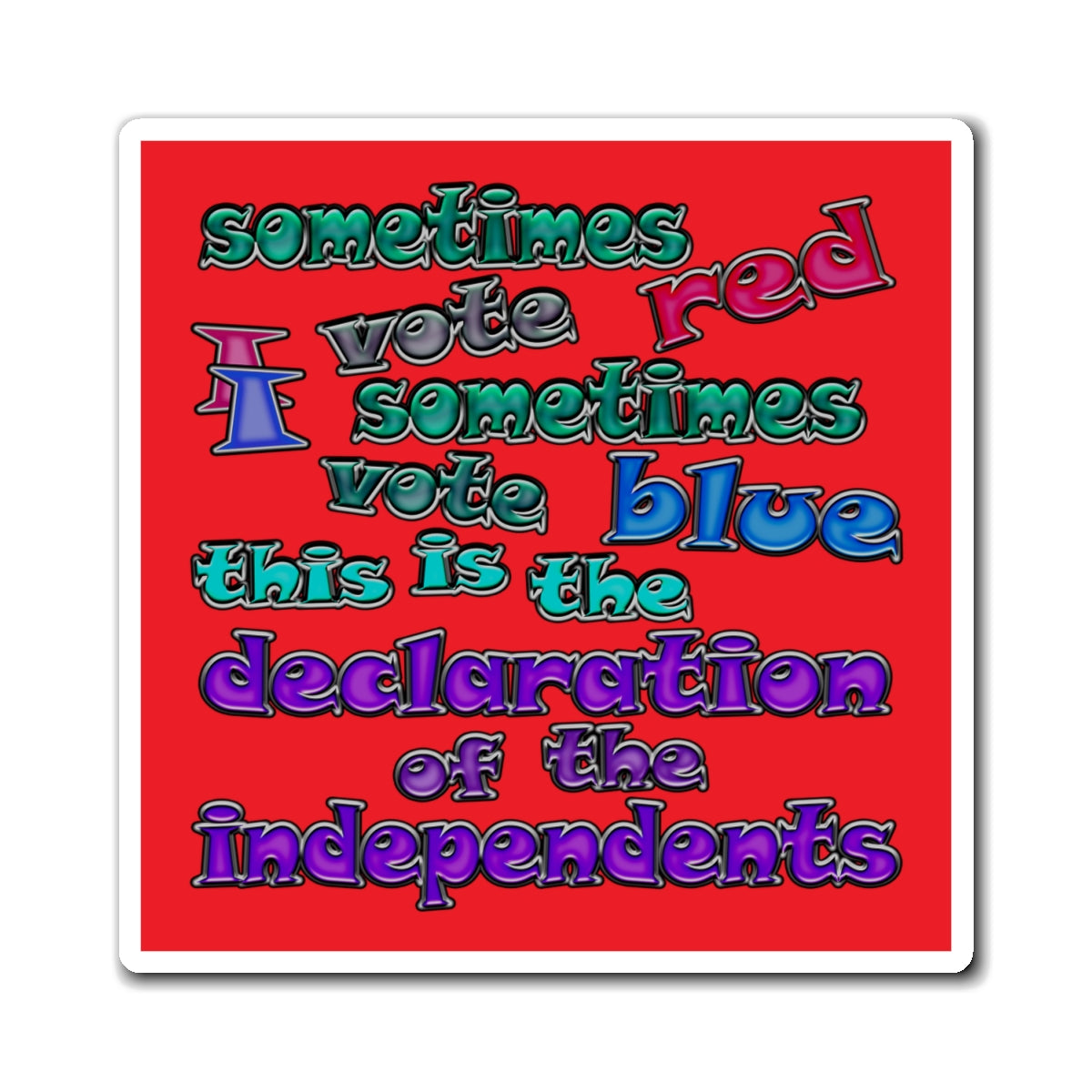 declaration of the independents - Magnets - (red)