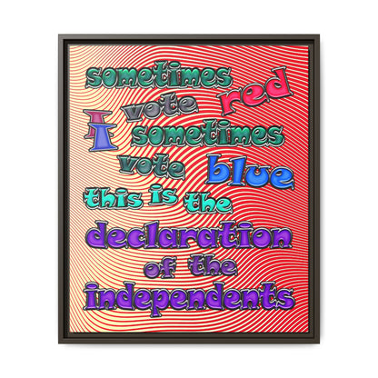 declaration of the independents - framed canvas art (yellow-orange wave)