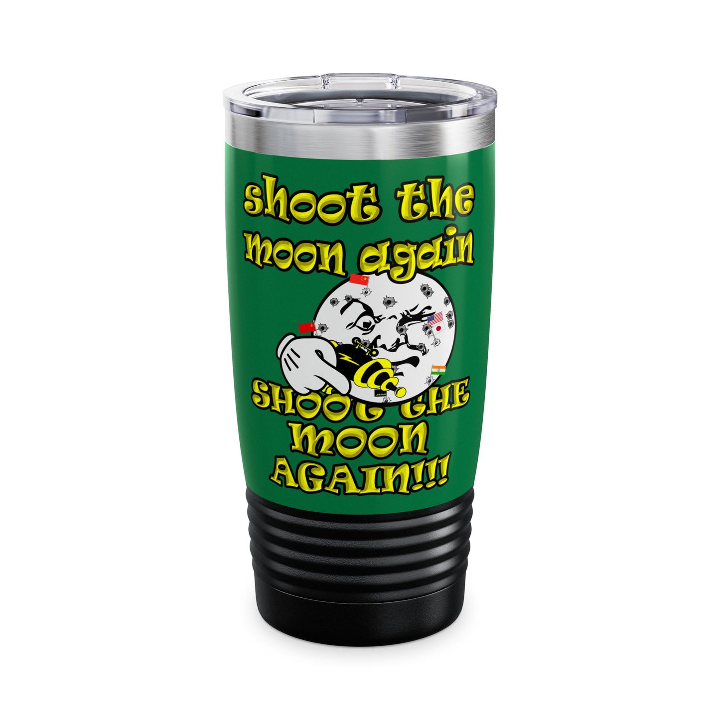 shoot the moon again - Ringneck Tumbler, 20oz (dark green)
