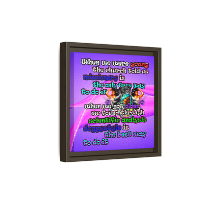doggystyle - framed canvas art (purple-pink wave)
