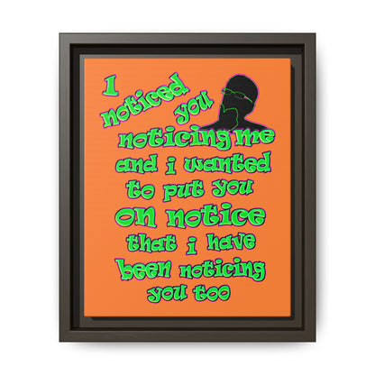 noticed you noticing - framed canvas art (crusta)