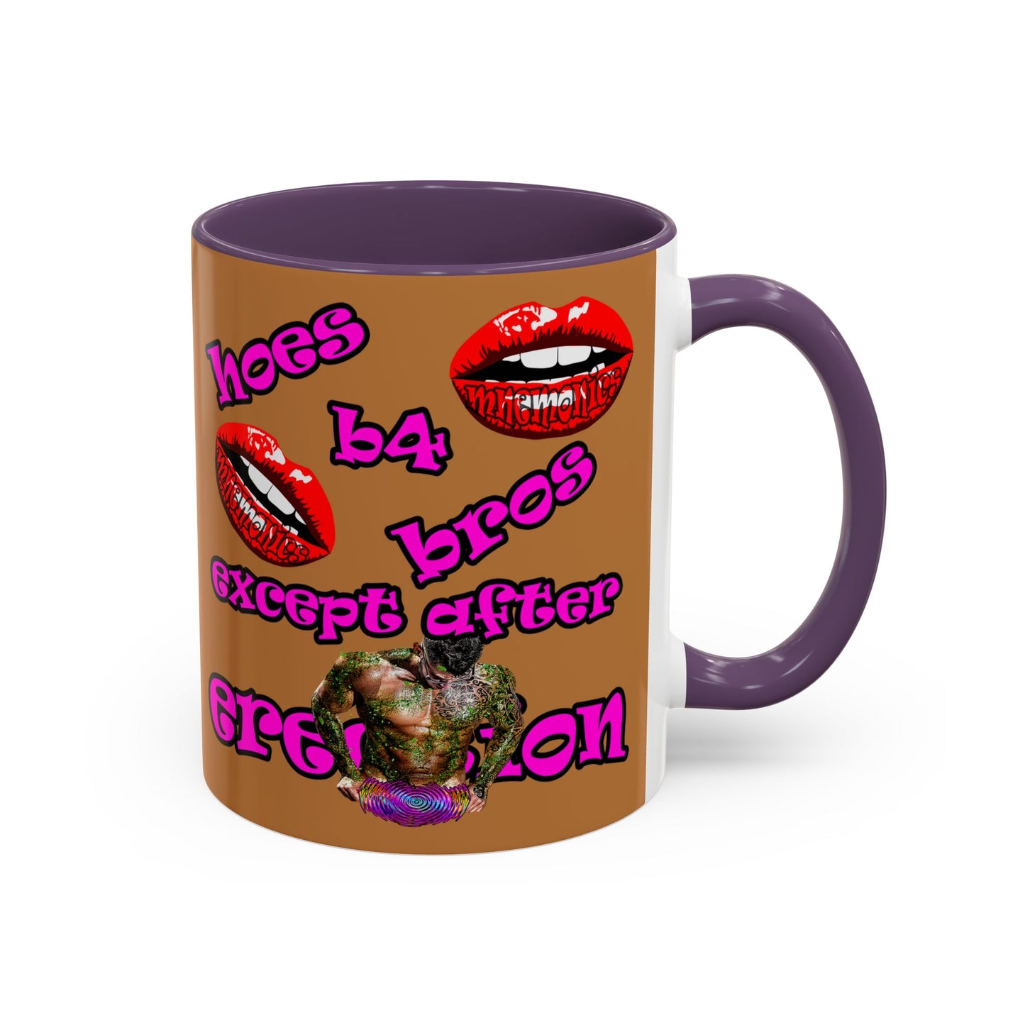 hoes b4 bros - Accent Mug (light brown)