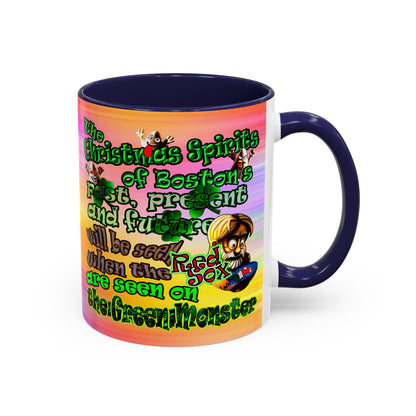 christmas spirits of boston - Accent Mug (color blur)