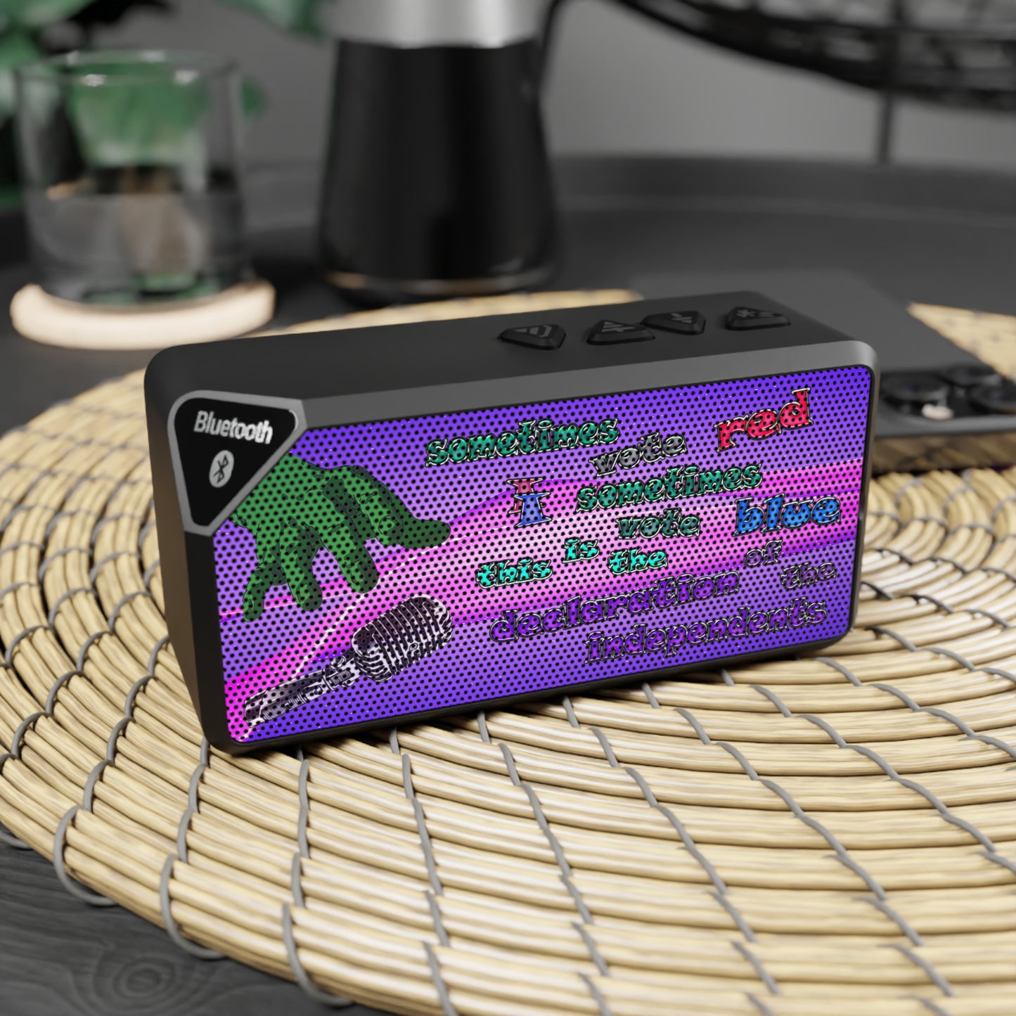 declaration of the independents - Jabba Bluetooth Speaker (purple-pink wave)