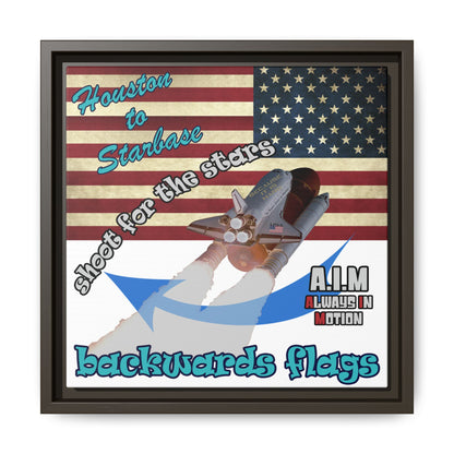 shoot for the stars - framed canvas art (white)