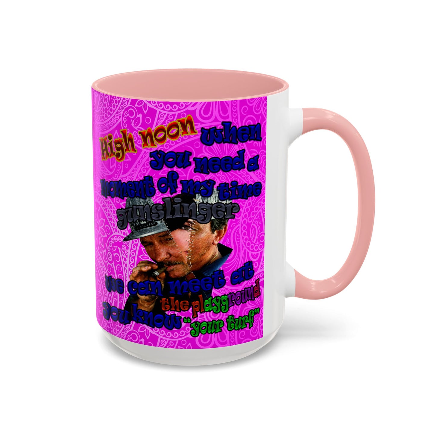 high noon - Accent Mug (pink swirl)